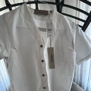 ESSENTIALS WOMEN'S BOY SCOUT SHIRT - WHITE